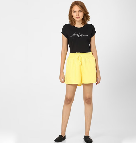 Women Yellow Shorts